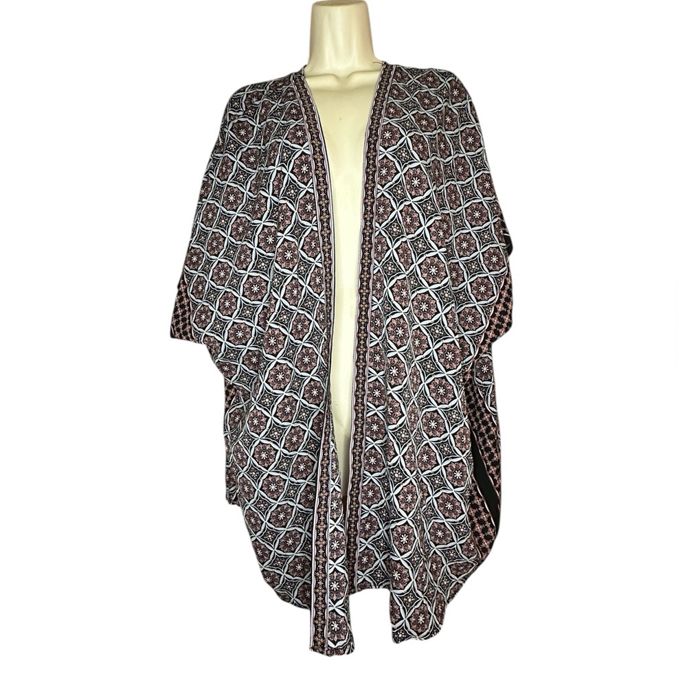 Max Studio Kimono Size L/XL NWT Black, Pink, Blue